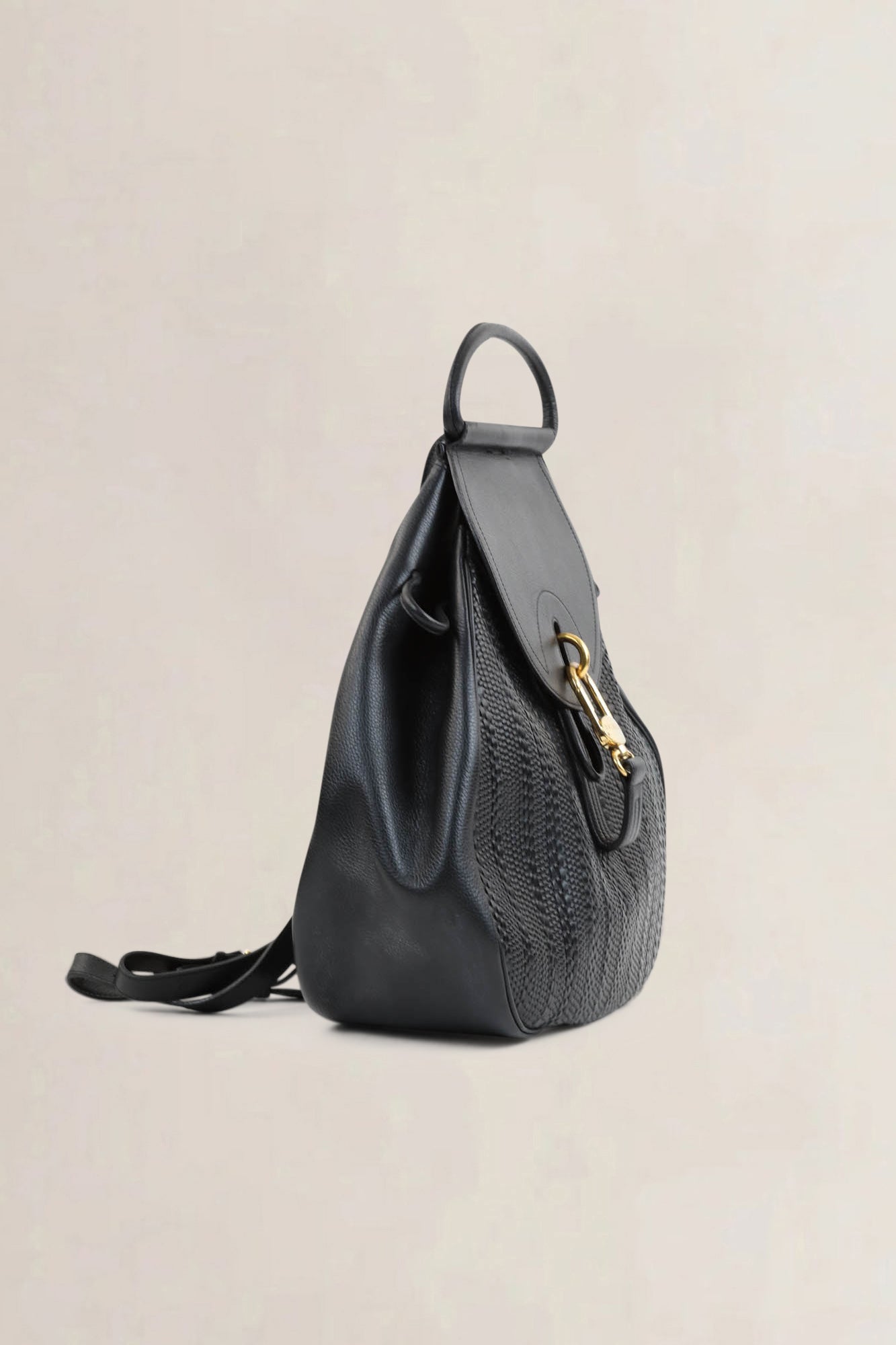 Delvaux Black Pécharmant Toile De Cuir Backpack