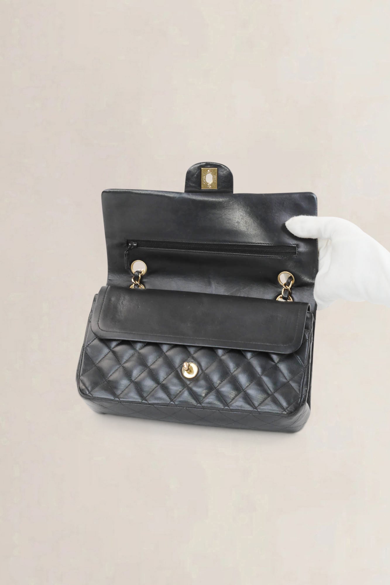 Black Timeless Double Flap Crossbody Bag