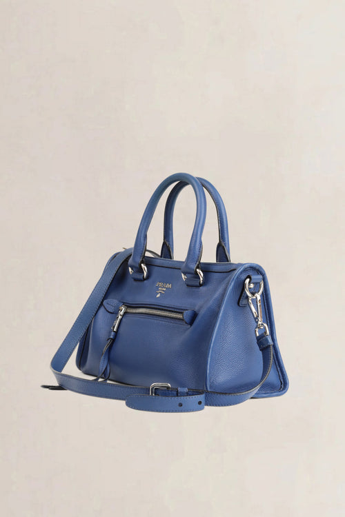 Prada Bluette Vitello Daino Crossbody Bag