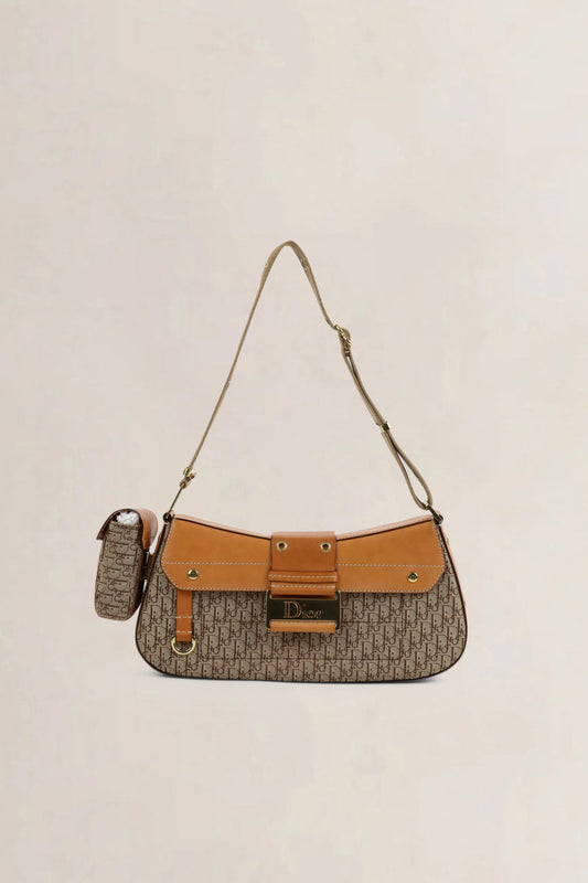 Christian Dior Brown Oblique Monogram Street Chic Colombus Shoulder Bag