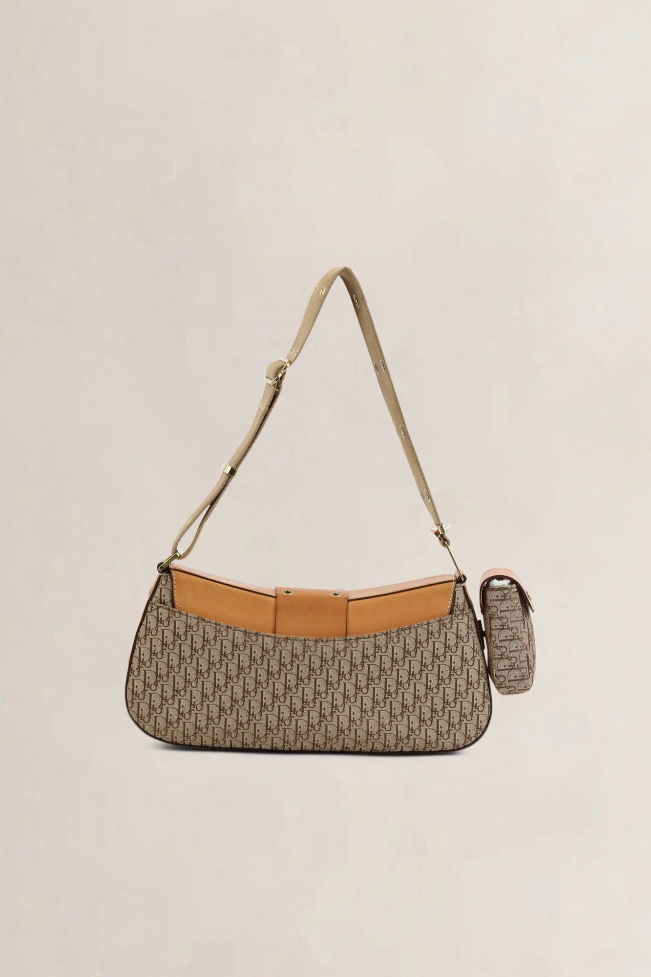 Christian Dior Brown Oblique Monogram Street Chic Colombus Shoulder Bag