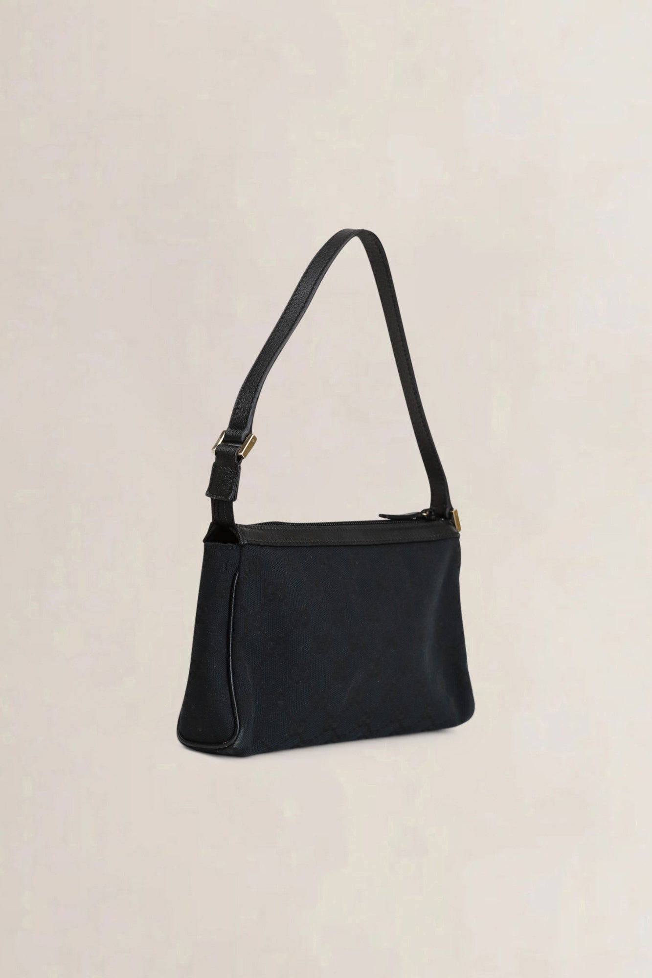 Gucci Black GG Canvas Abbey D-Ring Shoulder Bag