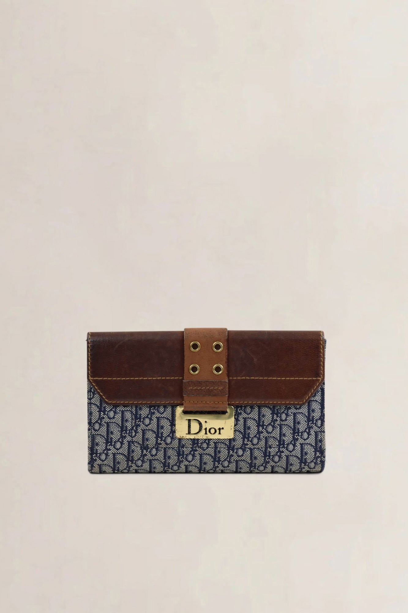 Christian Dior Blue Street Chic Long Bifold Wallet