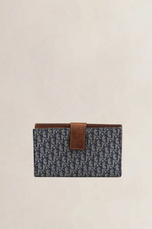 Christian Dior Blue Street Chic Long Bifold Wallet