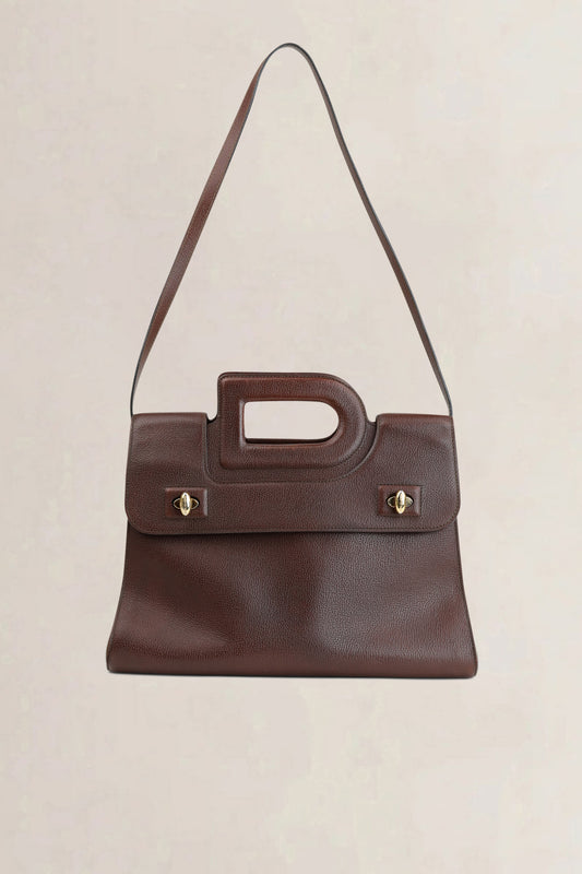 Delvaux Brown Emeraude Crossbody Bag