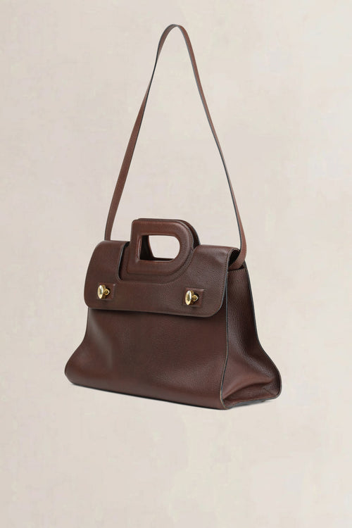 Delvaux Brown Emeraude Crossbody Bag