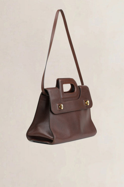 Delvaux Brown Emeraude Crossbody Bag