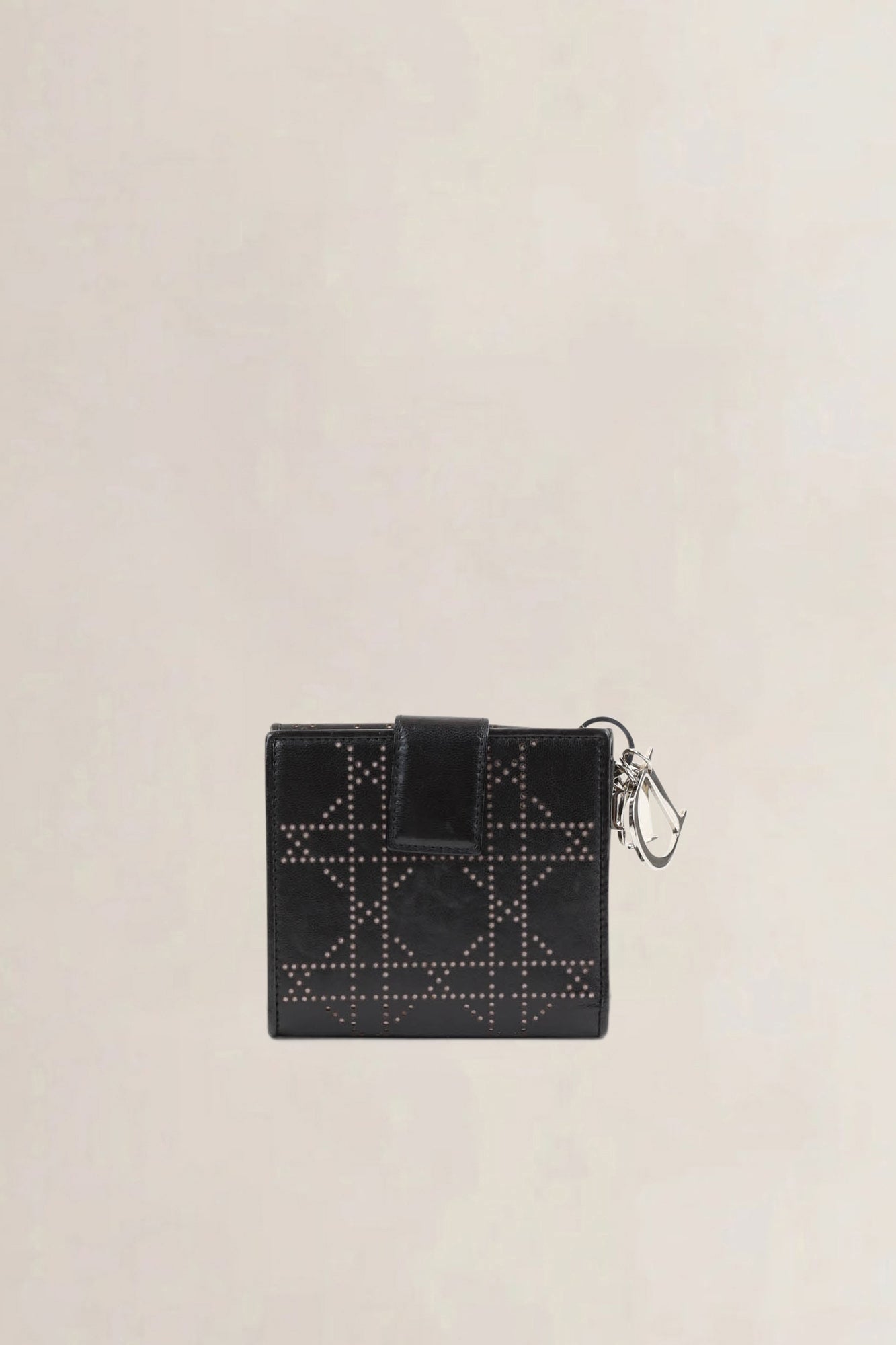 Christian Dior Black Cannage Perforated Wallet