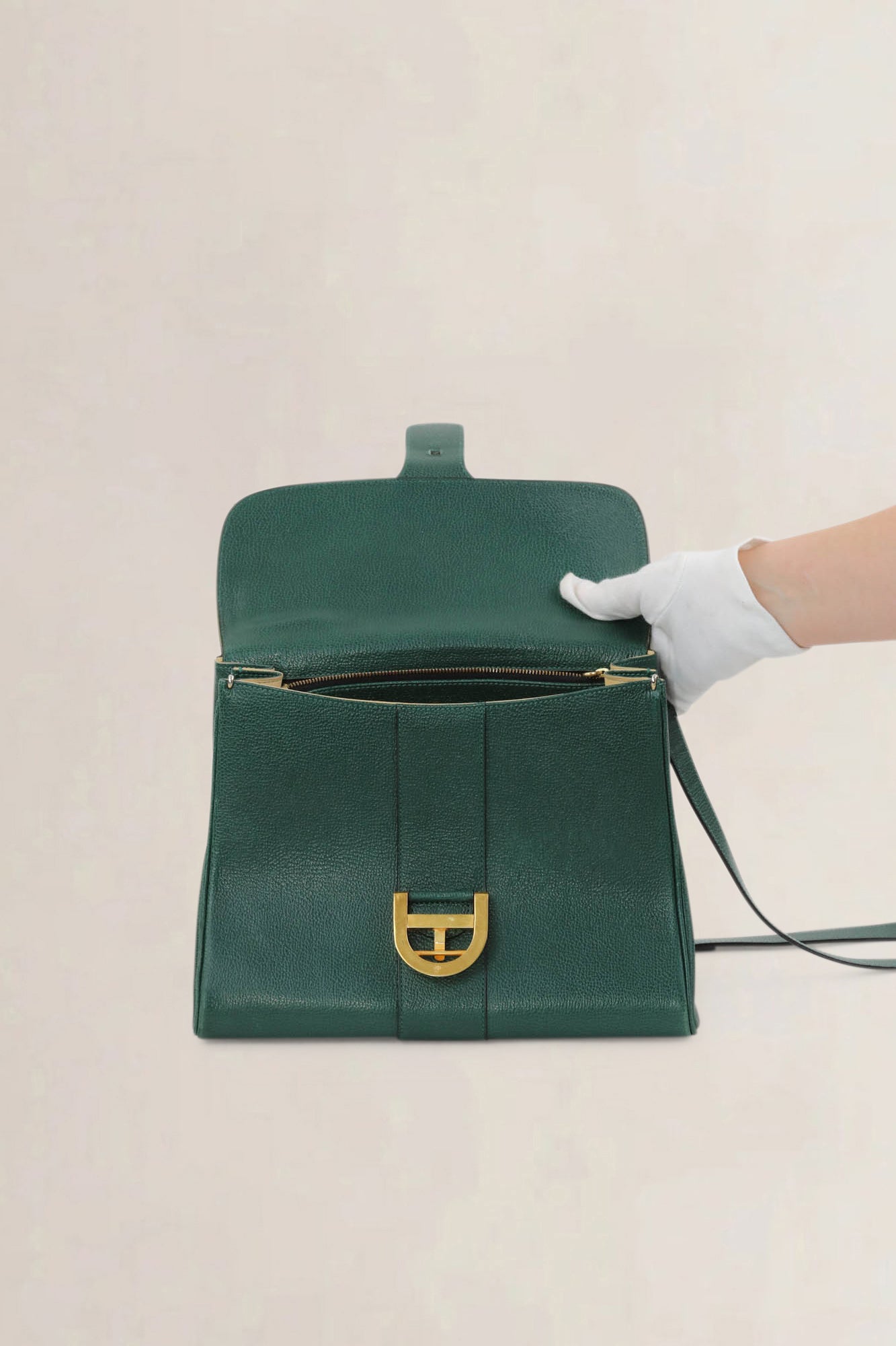 Delvaux Green Brillant MM Crossbody Bag