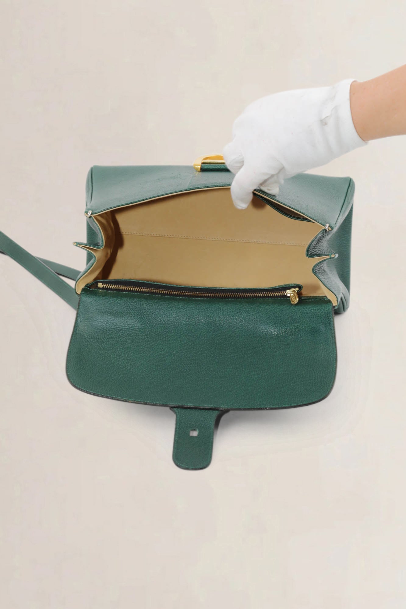 Delvaux Green Brillant MM Crossbody Bag