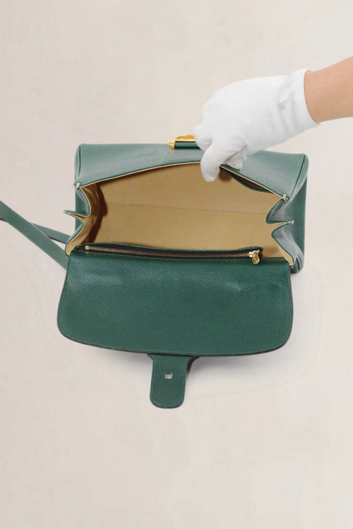 Delvaux Green Brillant MM Crossbody Bag