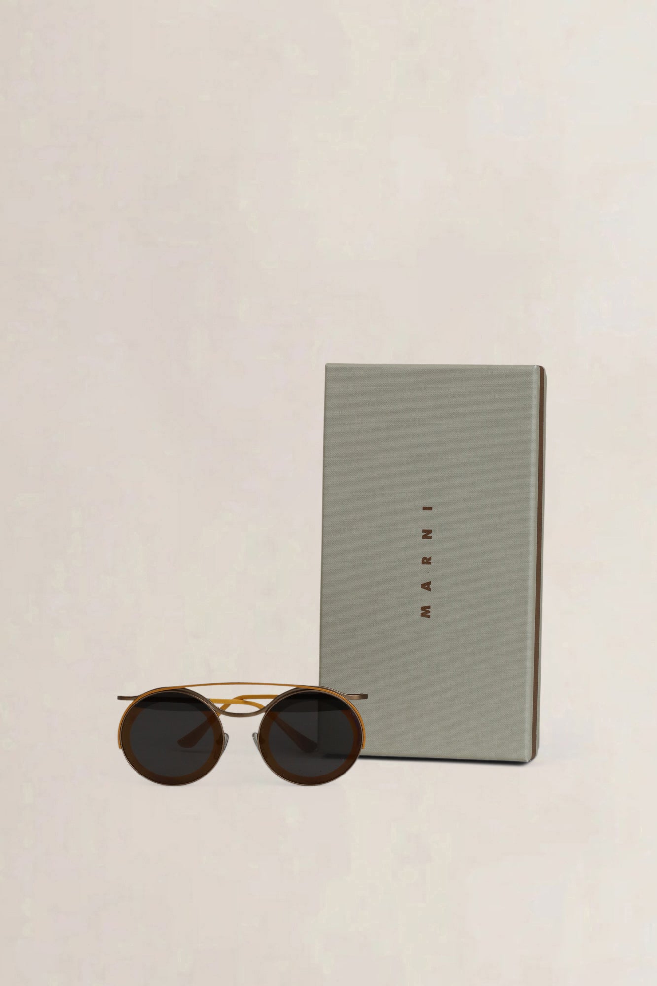 Marni Yellow Round-Frame Sunglasses