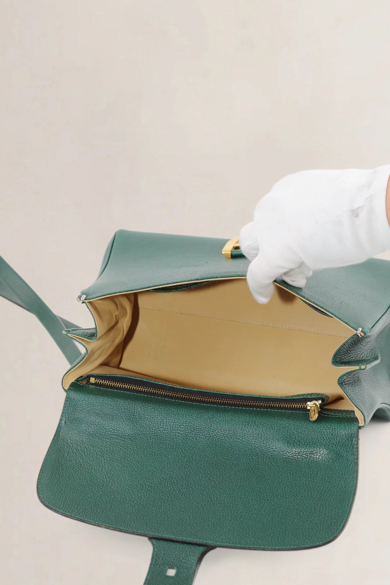 Delvaux Green Brillant MM Crossbody Bag