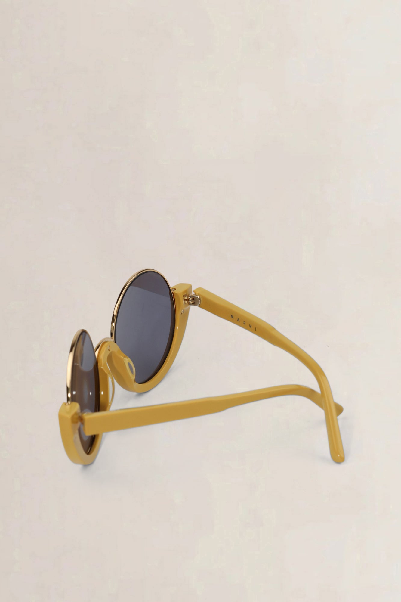 Marni Yellow Round-Frame Sunglasses