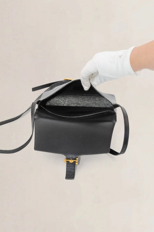 Delvaux Black Leather Crossbody Bag