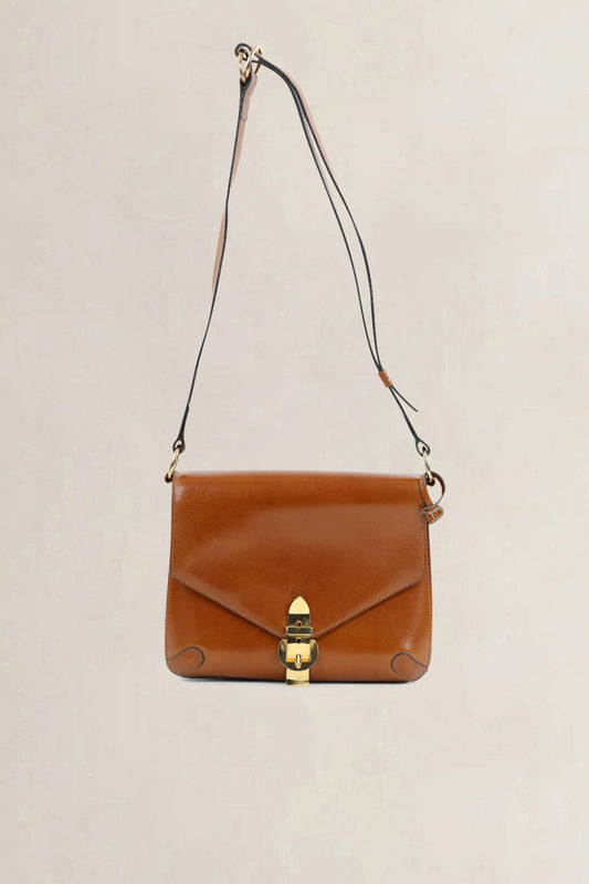 Delvaux Cognac Vintage Shoulder Bag
