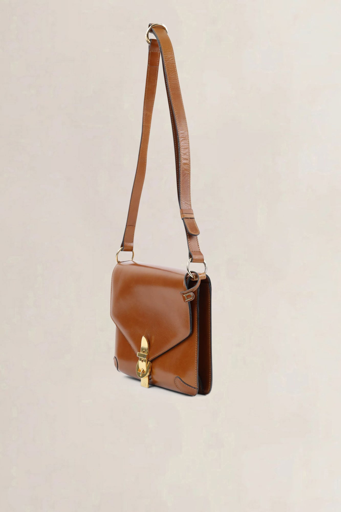 Delvaux Cognac Vintage Shoulder Bag
