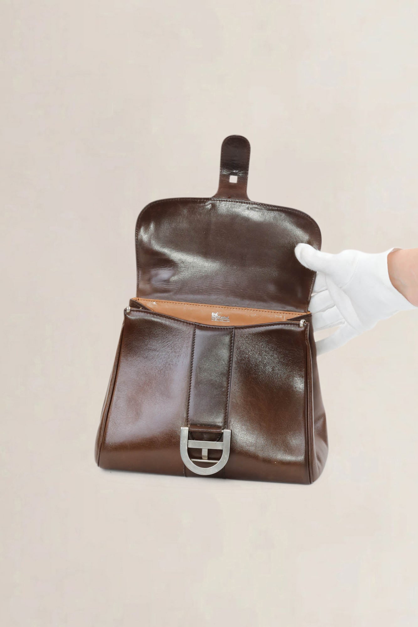 Delvaux Brillant Brown Vintage Top Handle Bag