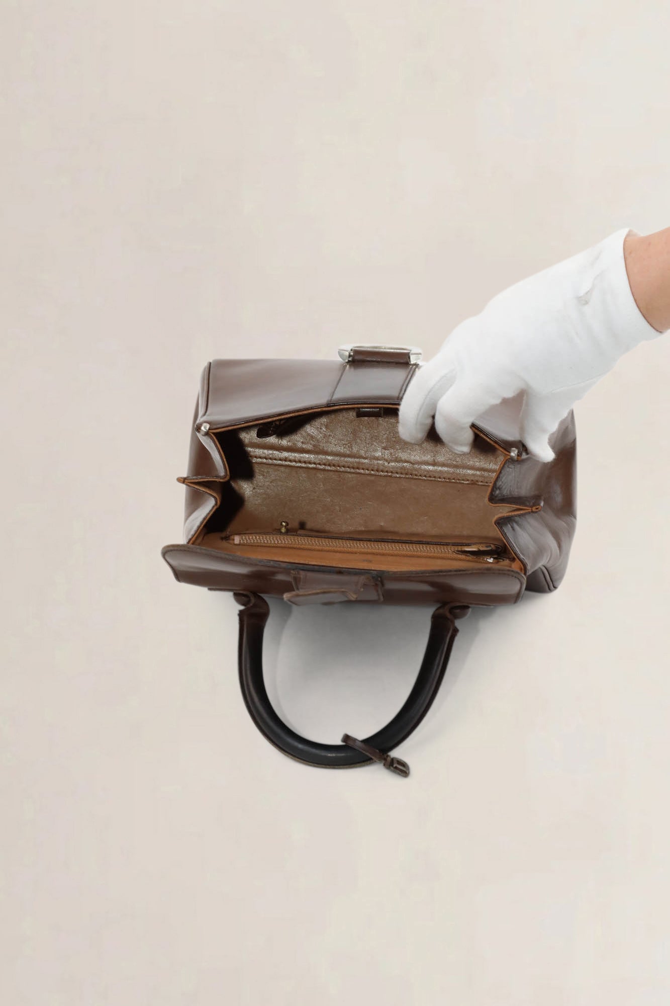 Delvaux Brillant Brown Vintage Top Handle Bag