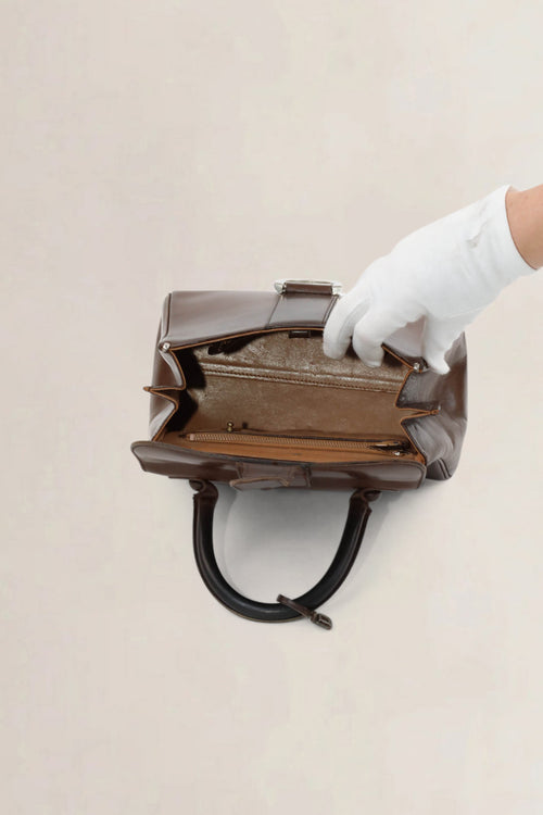 Delvaux Brillant Brown Vintage Top Handle Bag