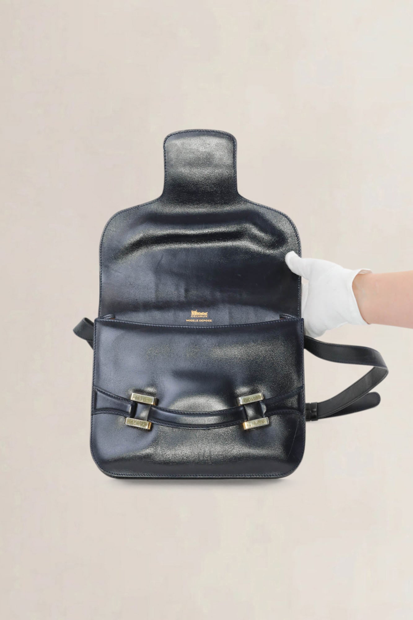 Delvaux Blue Musique Crossbody Bag