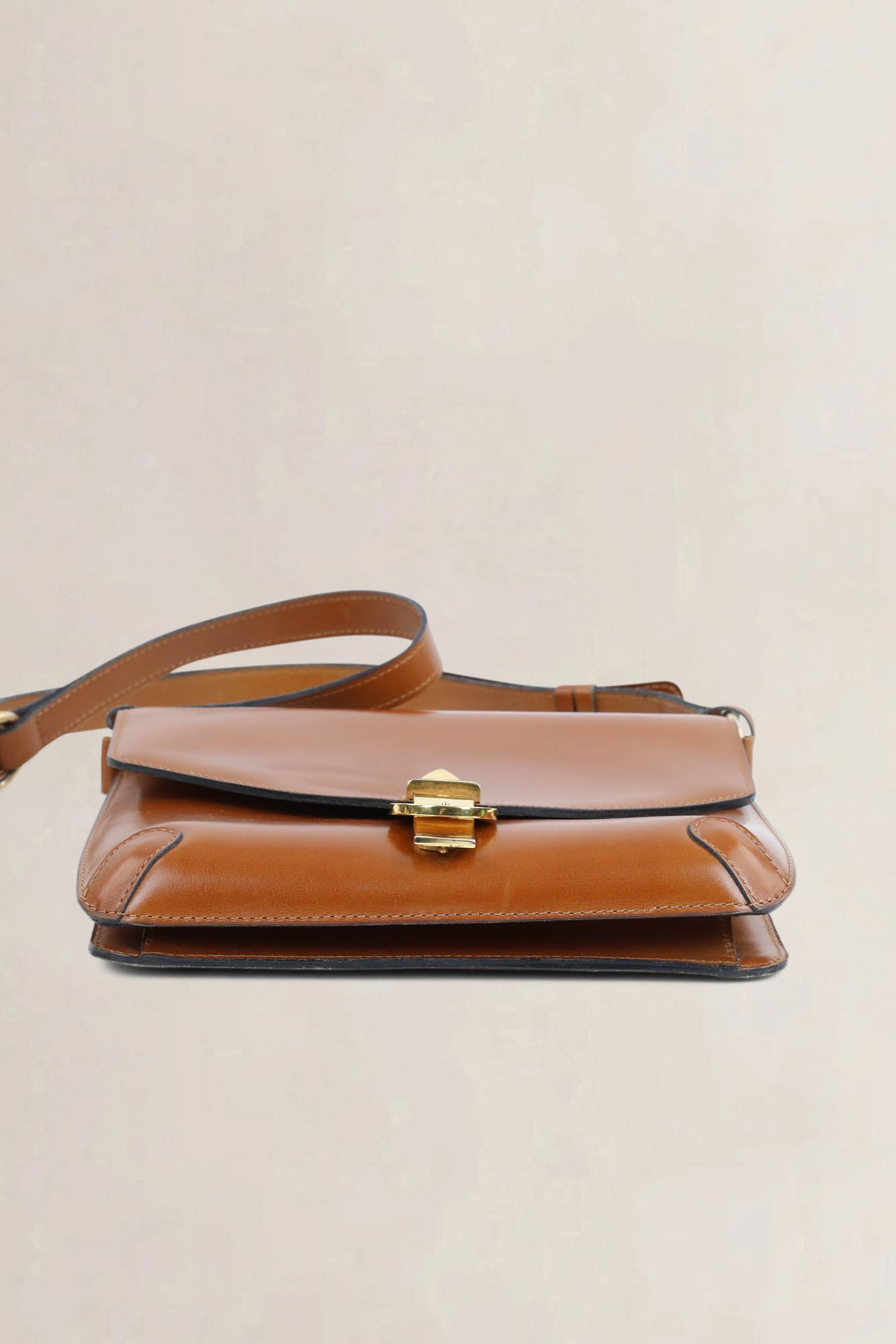 Delvaux Cognac Vintage Shoulder Bag
