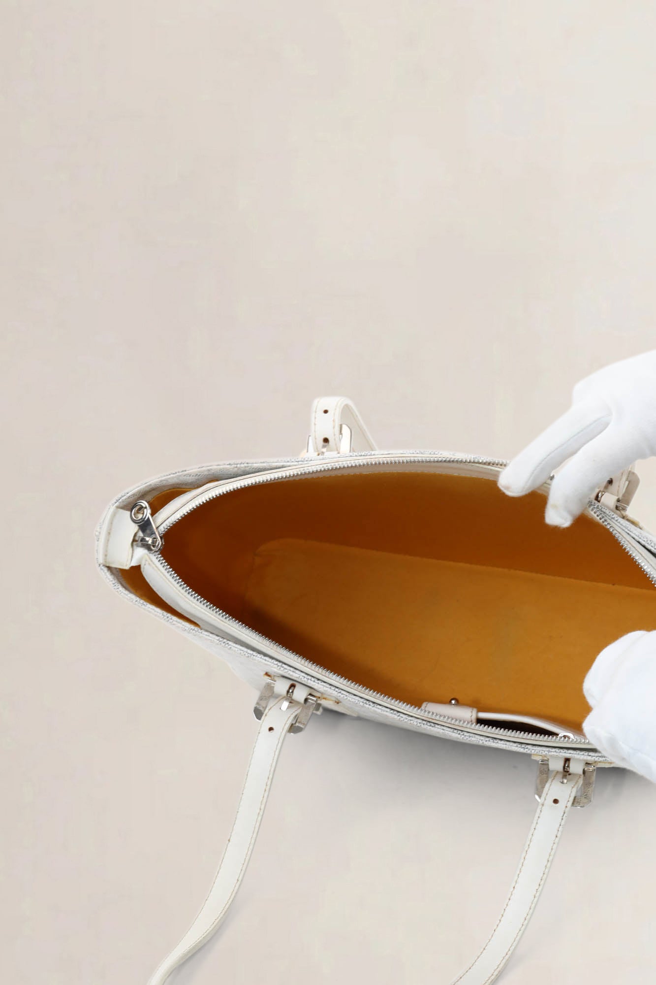 Goyard White Goyardine Shoulder Bag