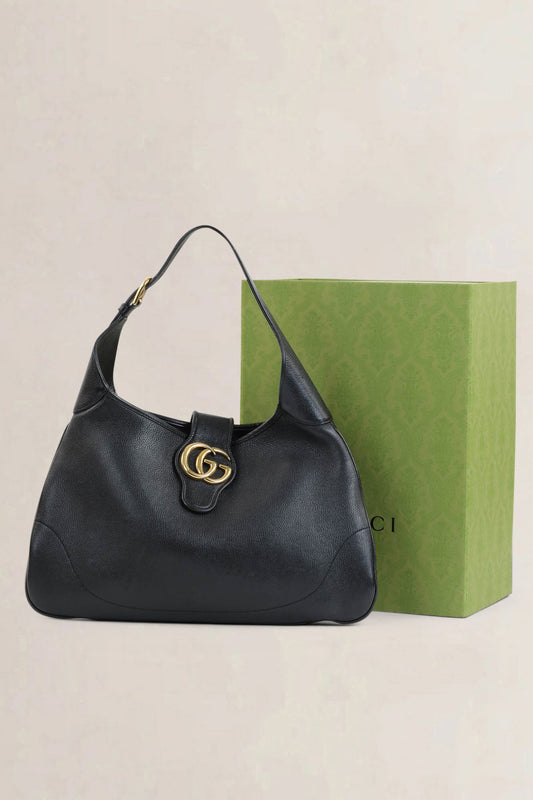 Gucci Black Aphrodite Medium Shoulder Bag