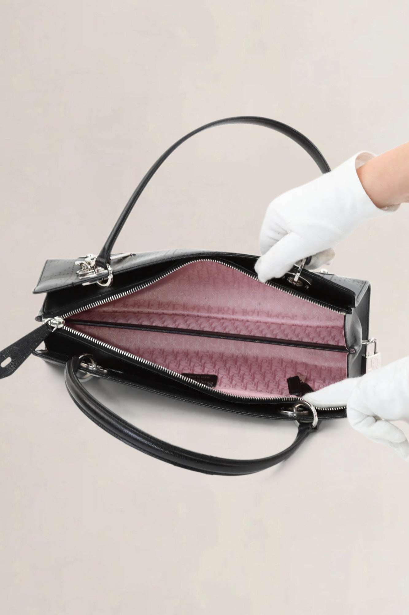 Christian Dior Black Lady D-Joy Shoulder Bag