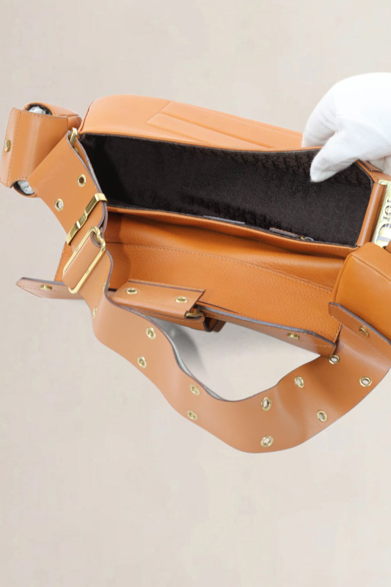 Christian Dior Brown Leather Street Chic Avenue Colombus Shoulder Bag