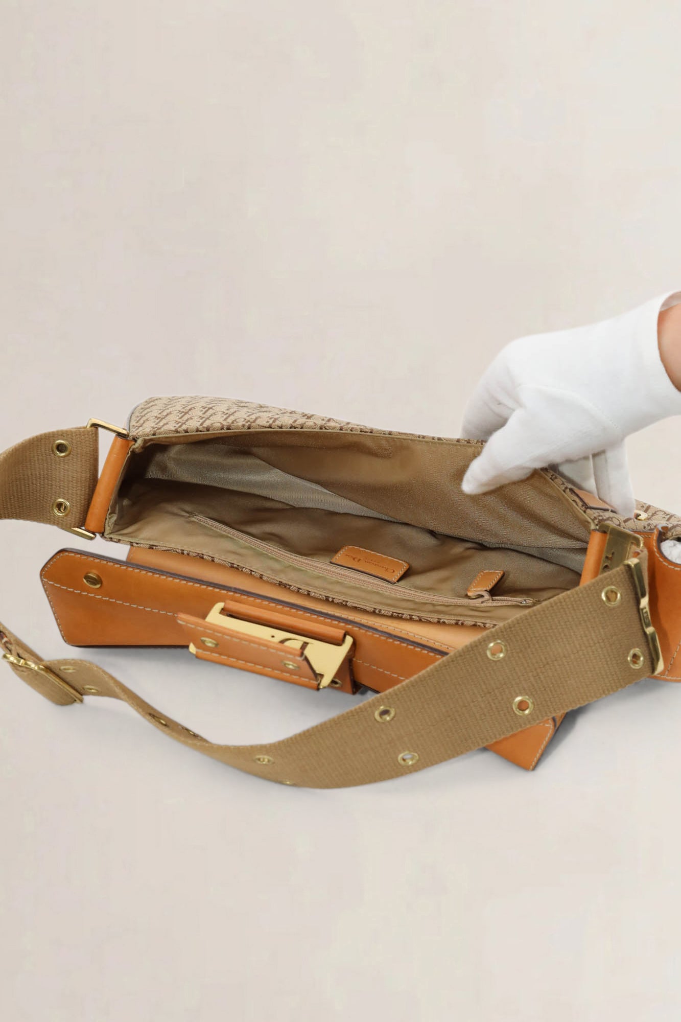 Christian Dior Brown Oblique Monogram Street Chic Colombus Shoulder Bag