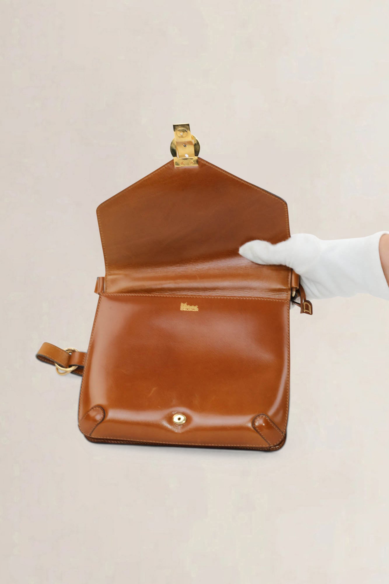 Delvaux Cognac Vintage Shoulder Bag