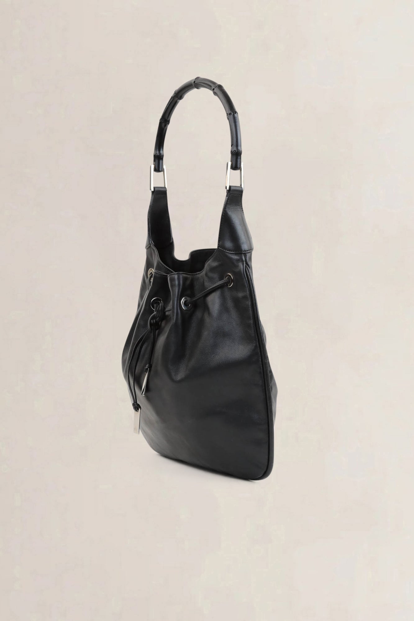 Gucci Black Bamboo Shoulder Bag