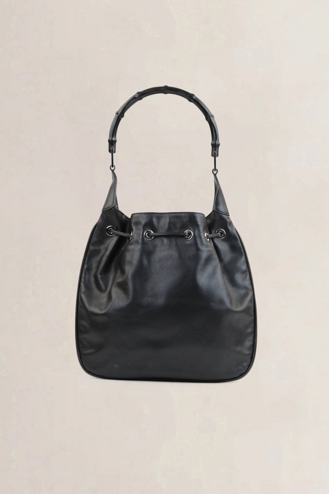 Gucci Black Bamboo Shoulder Bag