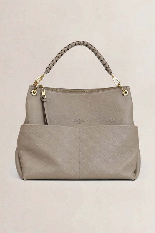 Louis Vuitton Beige Monogram Empreinte Maida Hobo Tourterelle Shoulder Bag