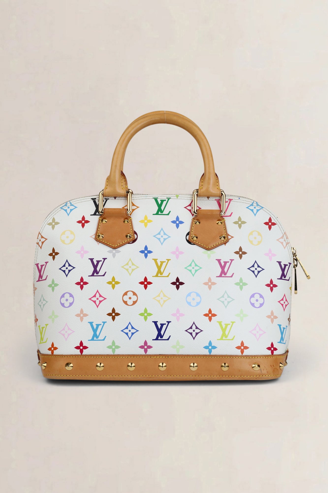 Louis Vuitton White Monogram Multicolore Alma PM Handbag