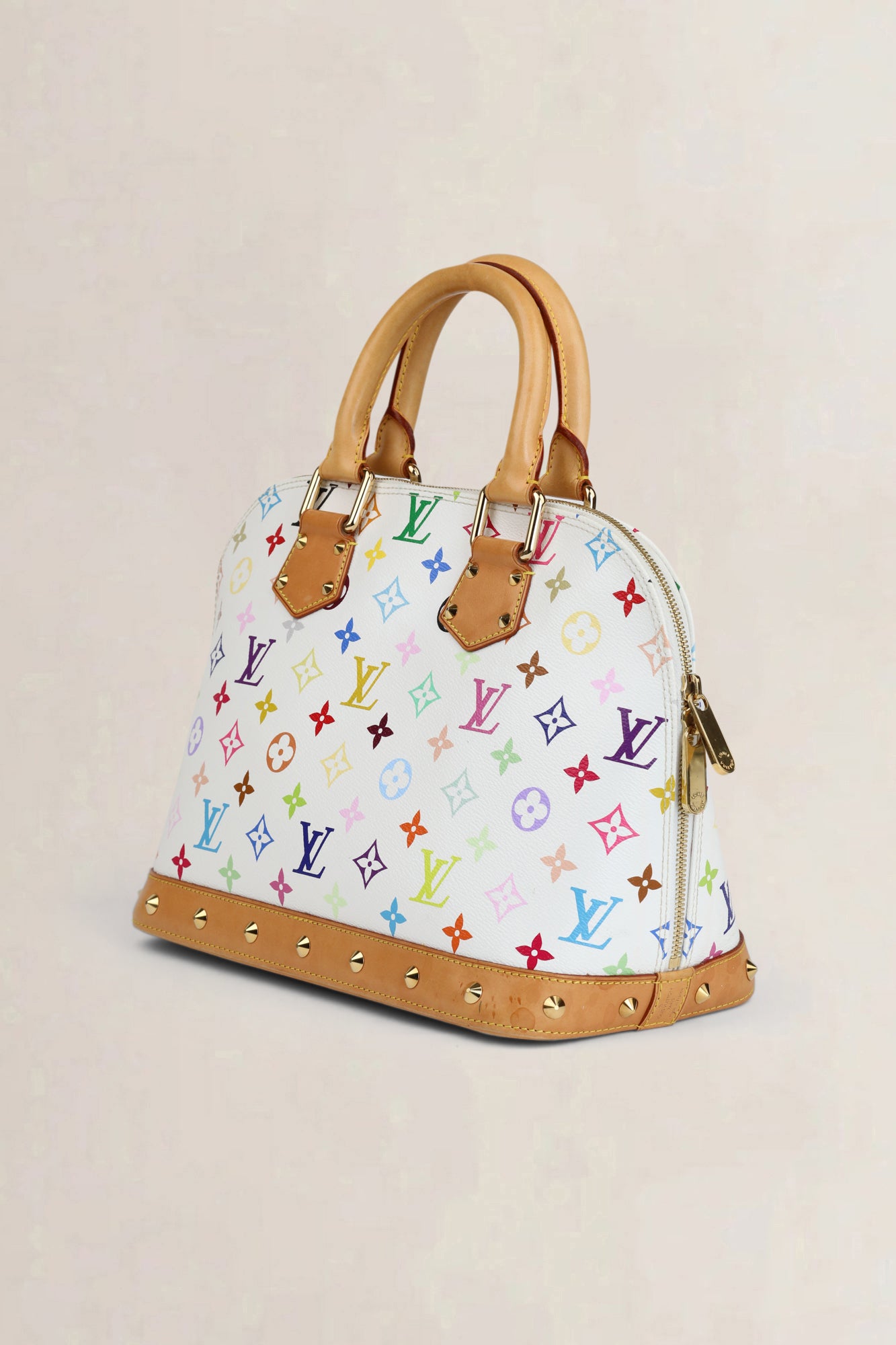 Louis Vuitton White Monogram Multicolore Alma PM Handbag