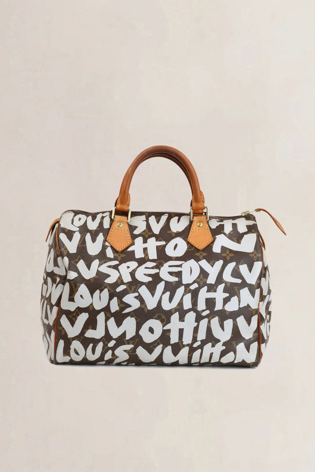 Louis Vuitton Brown Speedy 30 Graffiti Monogram Canvas Top Handle Bag