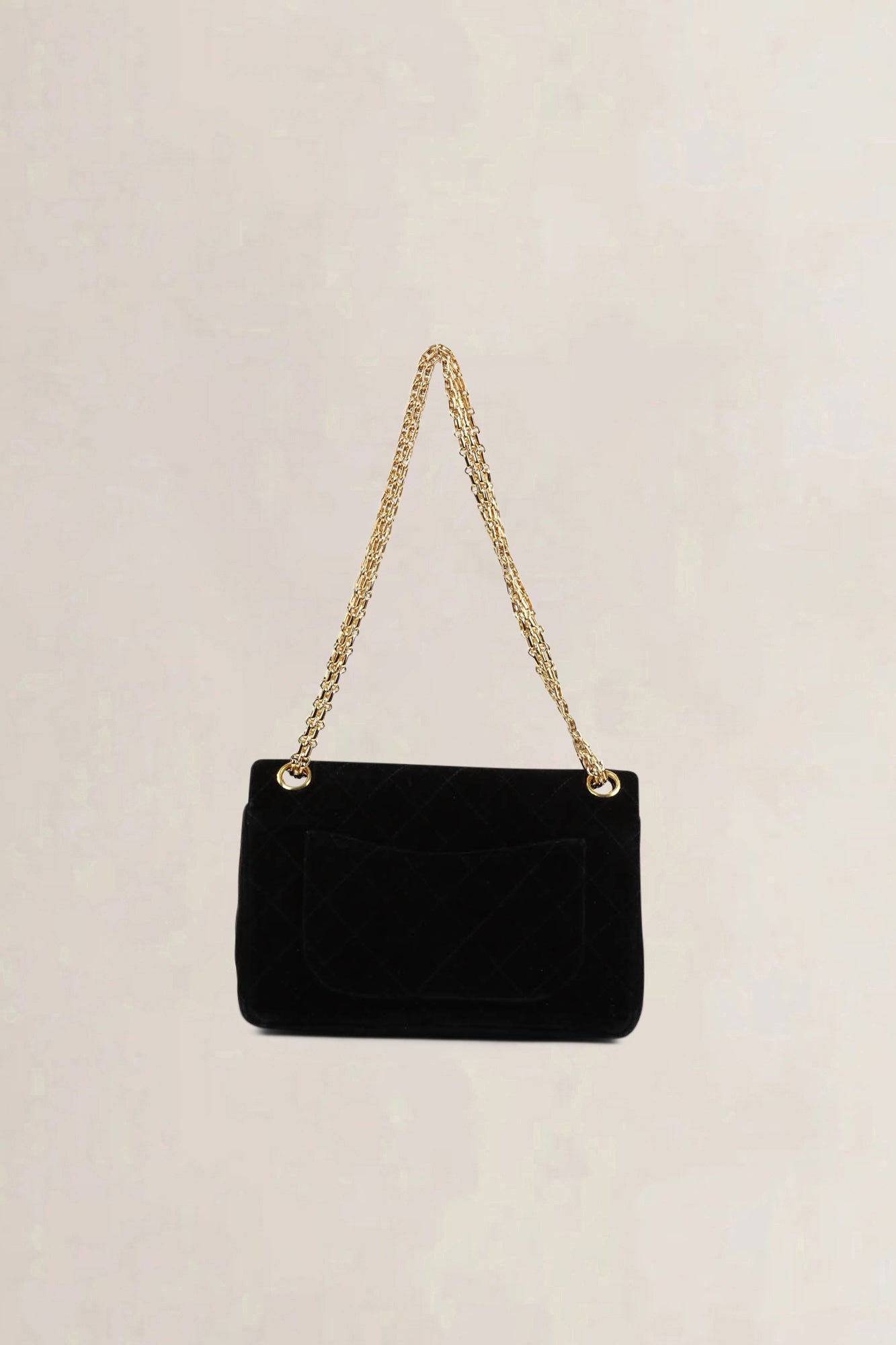 Chanel Vintage Black 2.55 Velvet Crossbody Bag