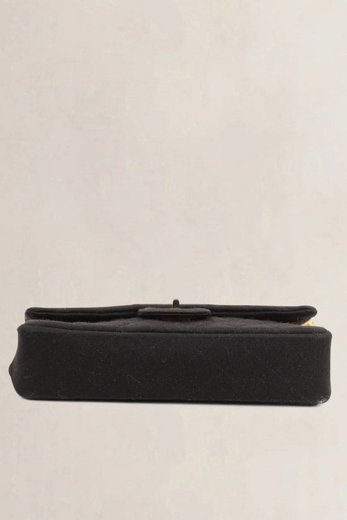 Chanel Vintage Black Cloth Shoulder Bag