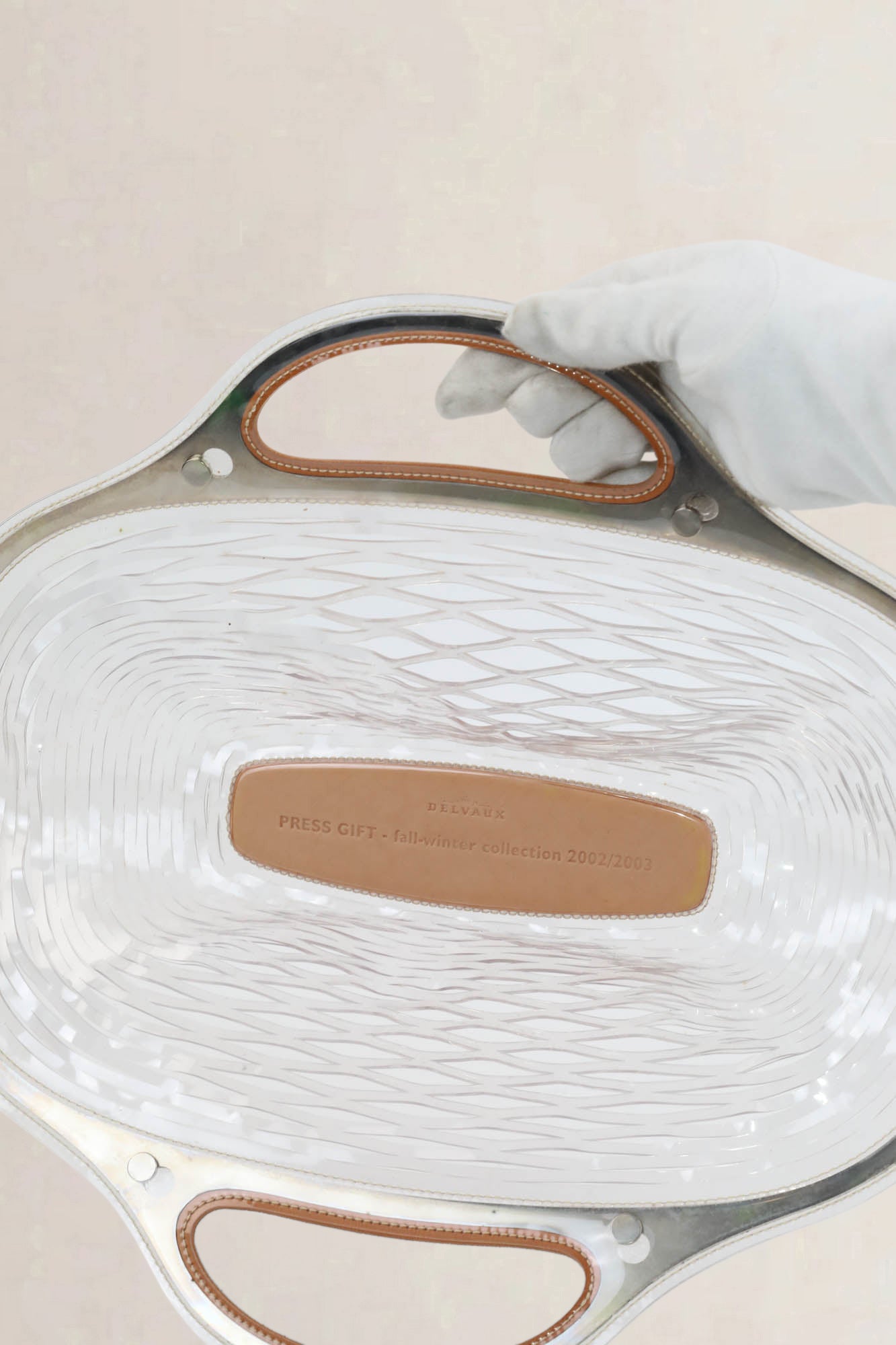 Delvaux Charles Kaisin Vinyl Transparent Basket Bag