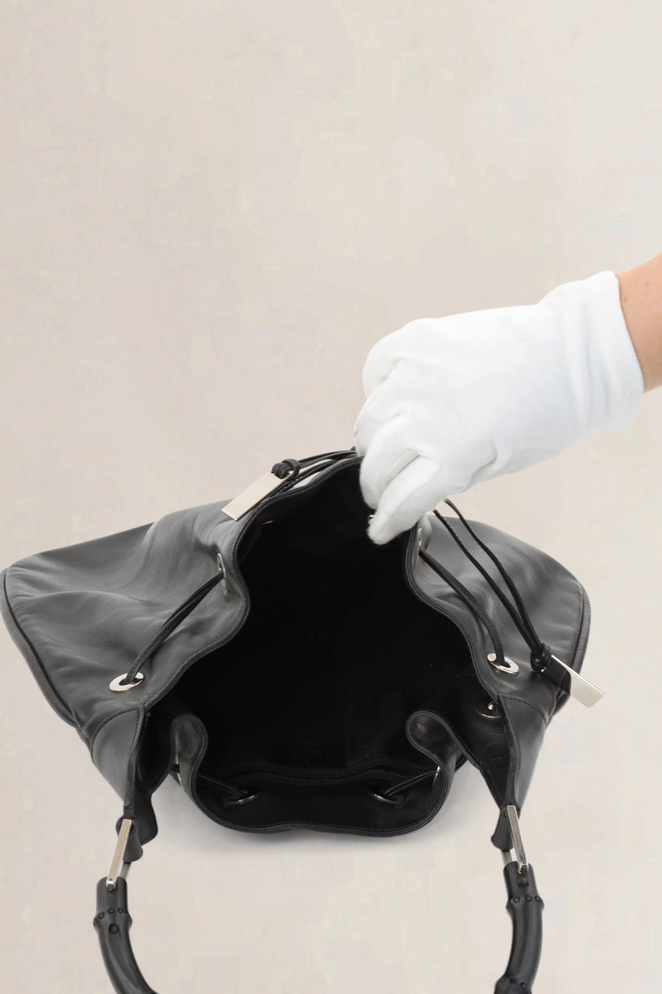 Gucci Black Bamboo Shoulder Bag