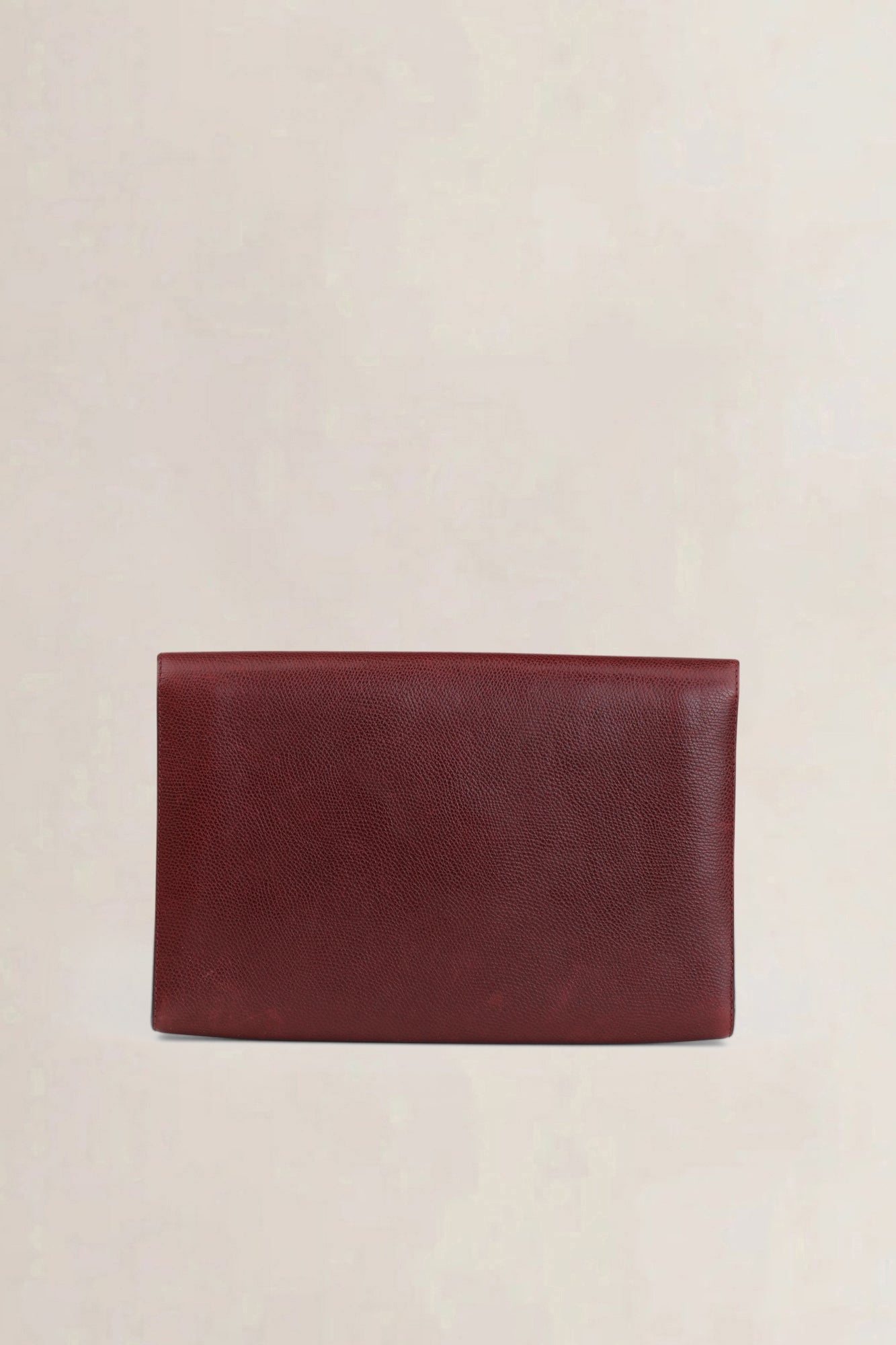 Delvaux Burgundy Leather Clutch