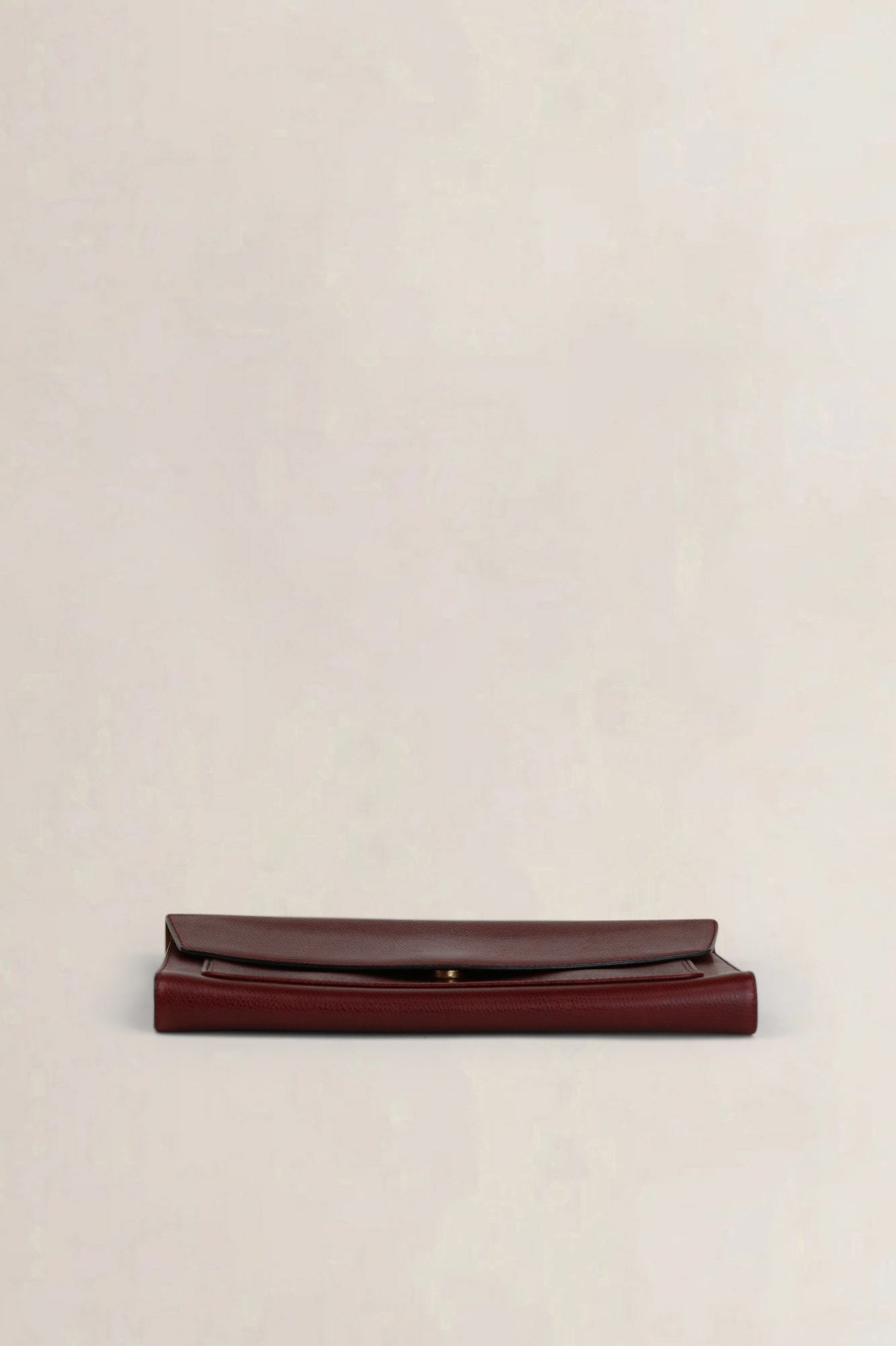 Delvaux Burgundy Leather Clutch