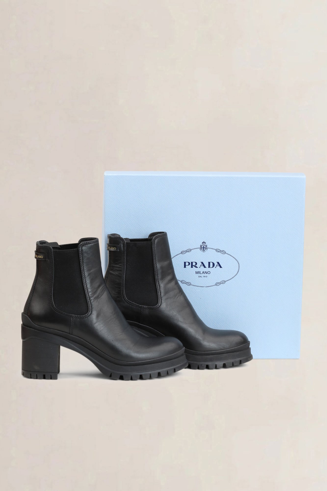 Prada Black Leather Boots