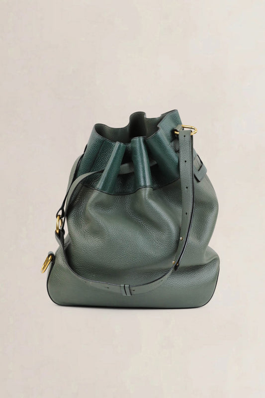 Delvaux Green/Khaki Cattogan Trotteur Shoulder Bag
