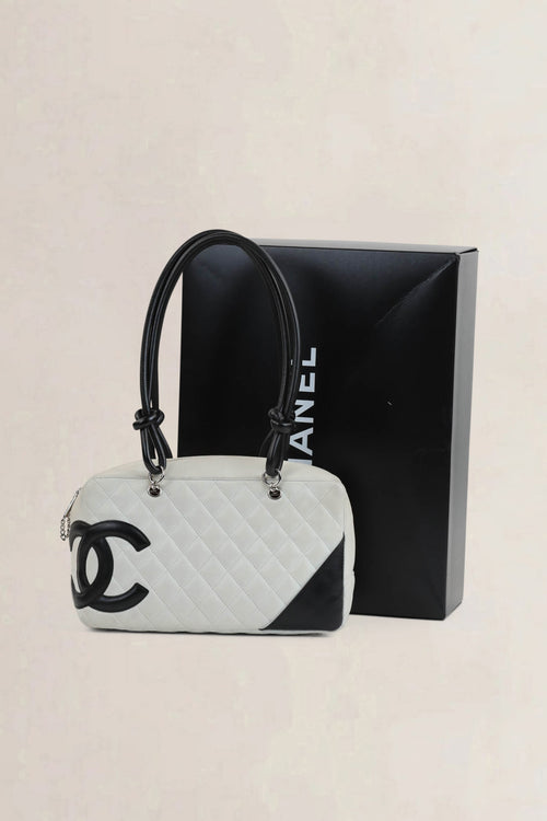Chanel Black/White Quilted Cambon Shoulder Bag