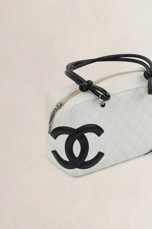 Chanel Black/White Quilted Cambon Shoulder Bag
