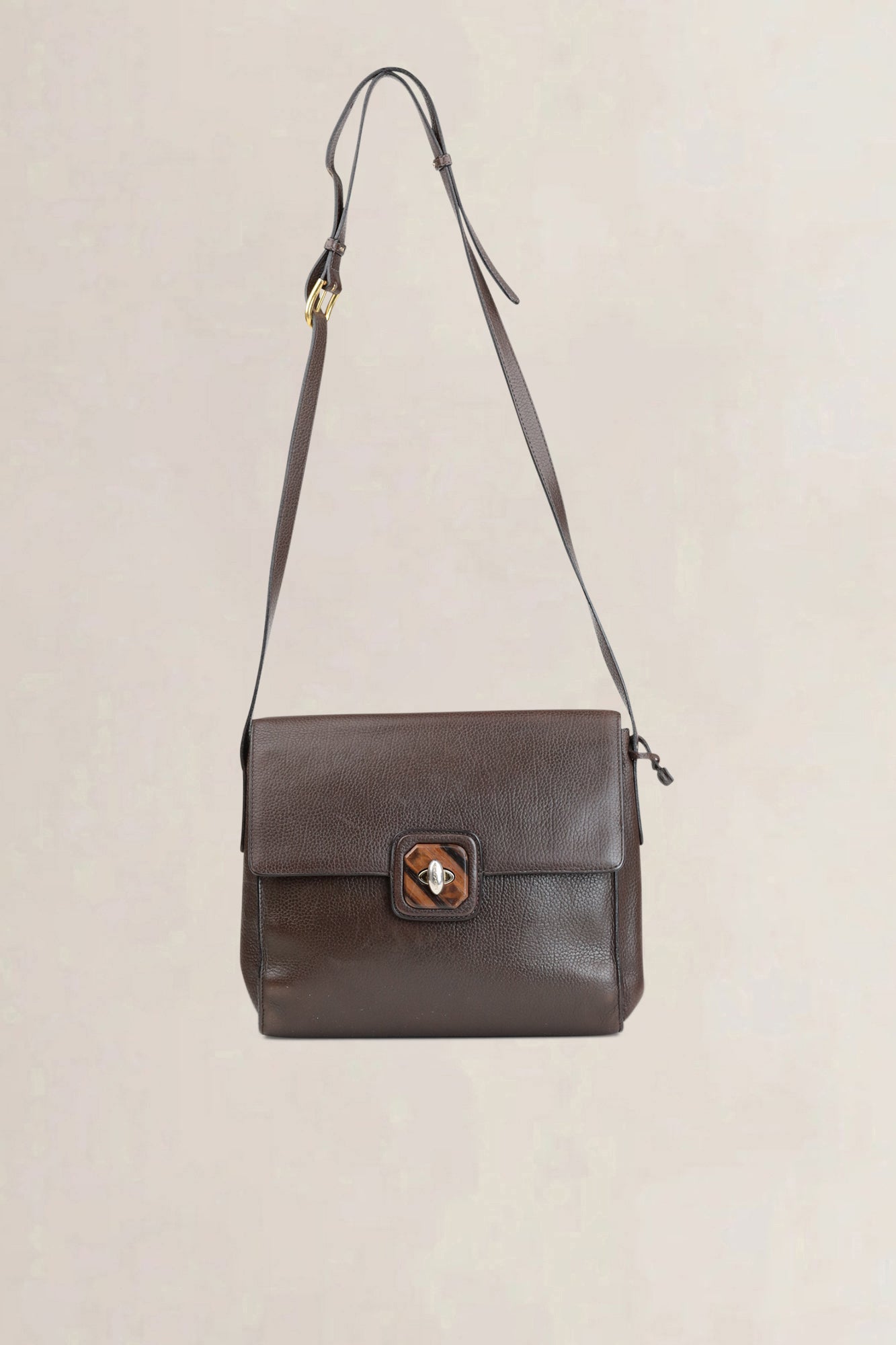 Delvaux Brown Leather Crossbody Bag