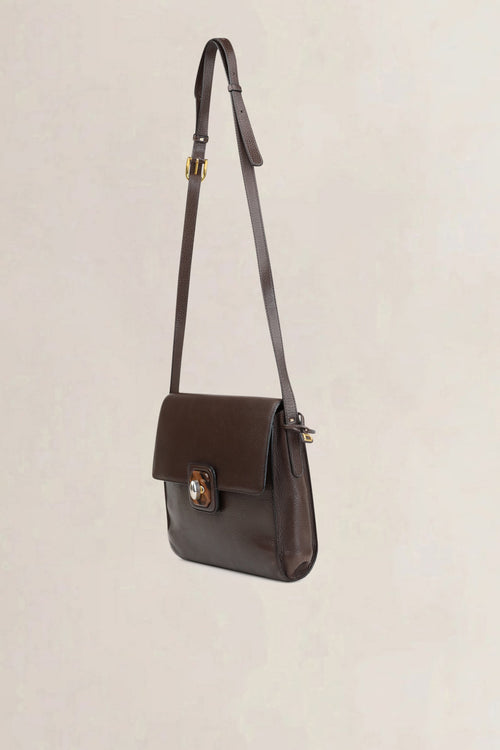 Delvaux Brown Leather Crossbody Bag